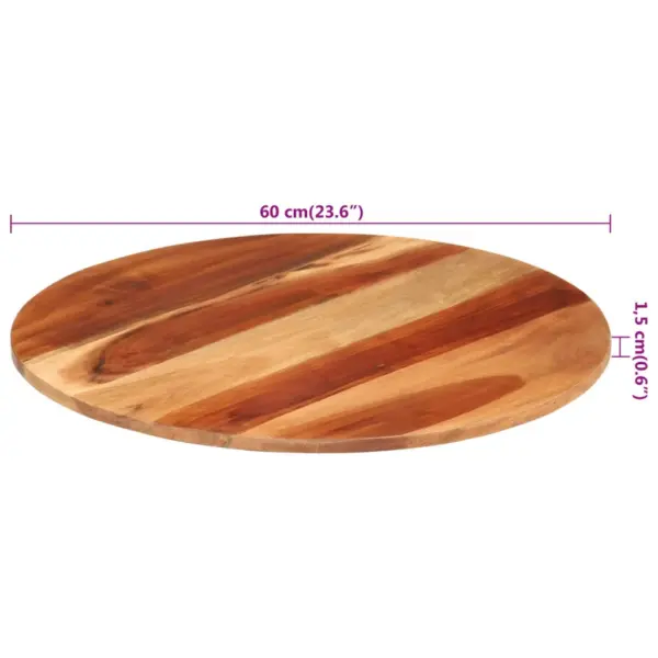 Ümmargune akaatsiapuidust lauaplaat, meekarva, 60 cm, 15–16 mm – 5
