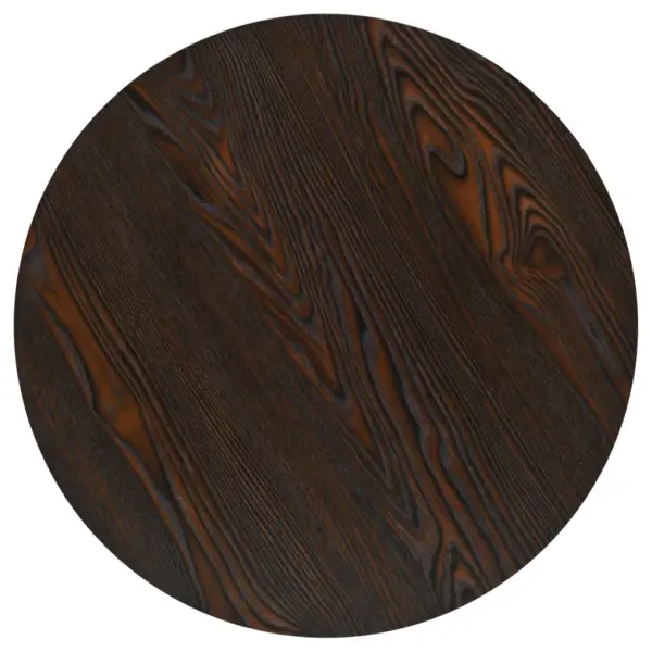 Ümmargune bistroolaud MDF-plaadiga ja terasjalaga, hallikaspruun, 60 x 75 cm – 4