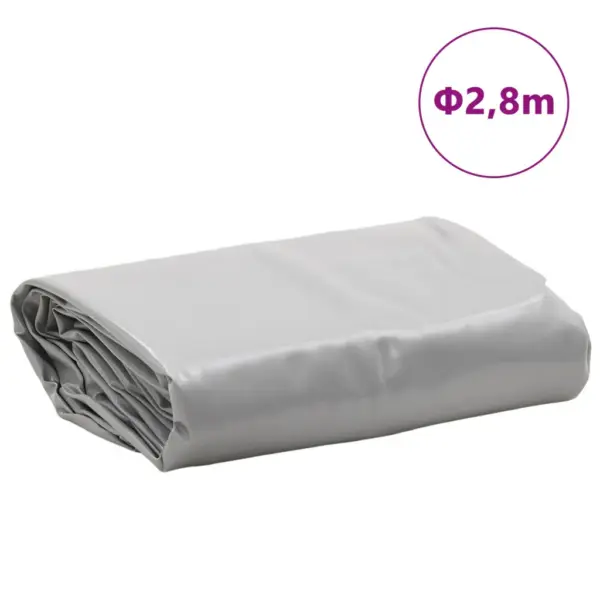 Ümmargune PVC present aiamööbli katmiseks, hall, Ø 2,8 m, 650 g/m² - 8