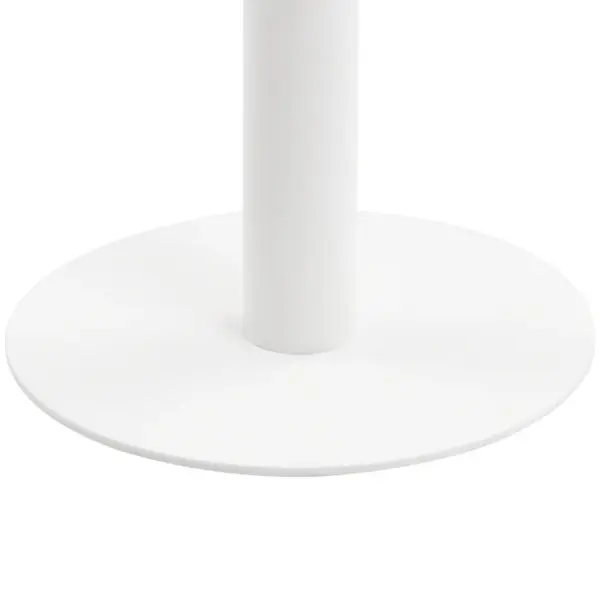 Bistroolaud helepruuni MDF lauaplaadi ja valge terasjalaga, ümmargune, 60 x 75 cm – 3