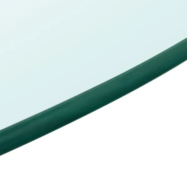 Ümmargune karastatud klaasist lauaplaat, läbipaistev, Ø 80 cm – 4