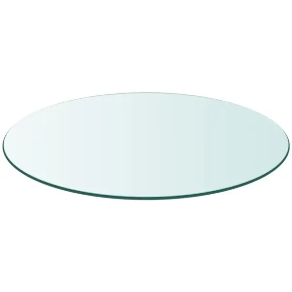 Ümmargune karastatud klaasist lauaplaat, läbipaistev, Ø 90 cm, paksus 10 mm – 2