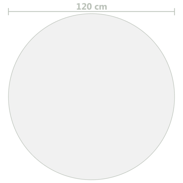 Läbipaistev ümmargune lauakaitsematt, matt PVC, kriimustuskindel, 120 cm, 1,6 mm - 5