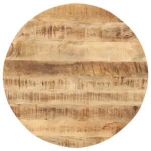 Ümmargune mangopuidust lauaplaat, 80 cm, 15–16 mm
