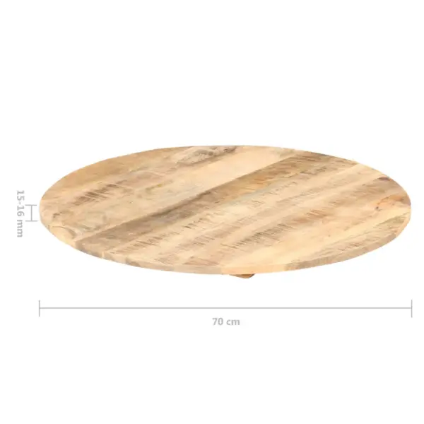 Ümmargune mangopuidust lauaplaat, 80 cm, 15–16 mm – 3