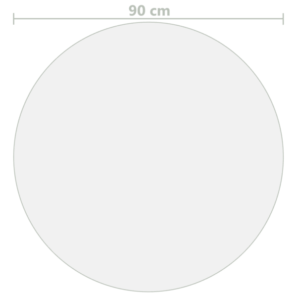 Ümmargune matt PVC lauakaitse, läbipaistev, Ø 90 cm, 2 mm - 5