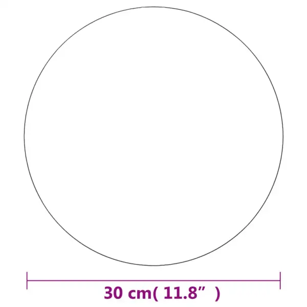 Ümmargune raamita seinapeegel, 30 cm, hõbedane klaas – 5