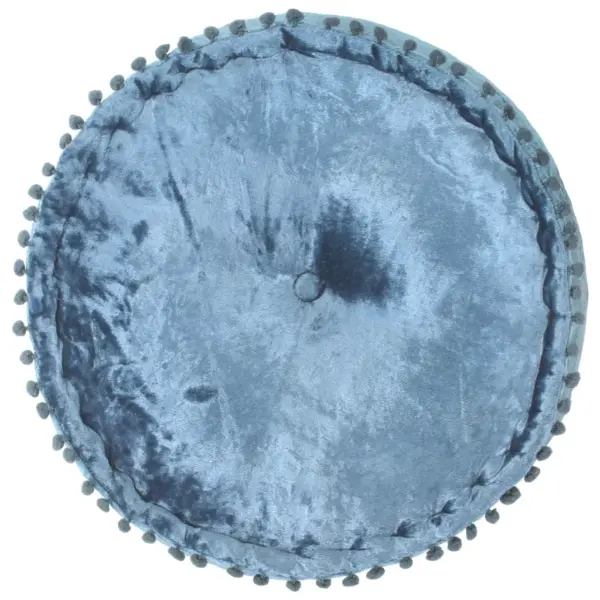 Ümmargune sametist tumba, sinine, 40 x 20 cm – 2