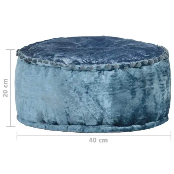 Ümmargune sametist tumba, sinine, 40 x 20 cm – 4