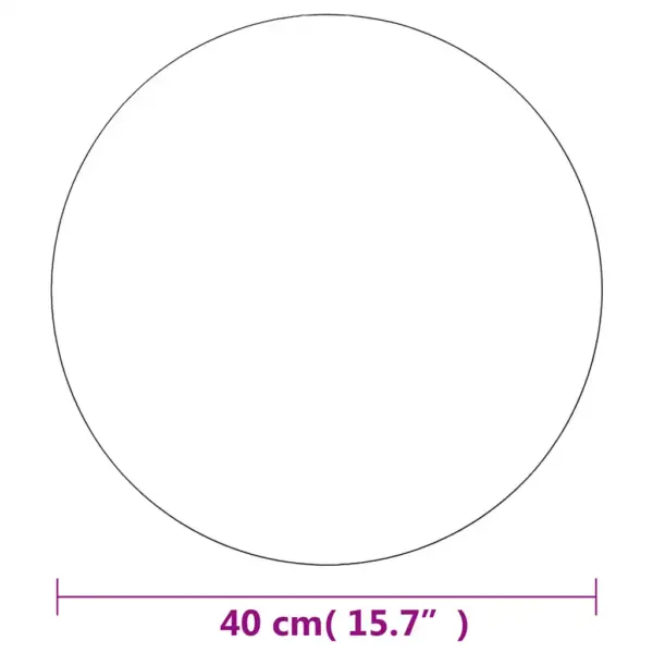 Ümmargune seinapeegel, 40 cm, klaasist, hõbedane, paigaldustarvikutega – 7