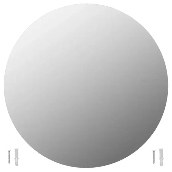Ümmargune seinapeegel, 50 cm, klaasist, hõbedane – 2