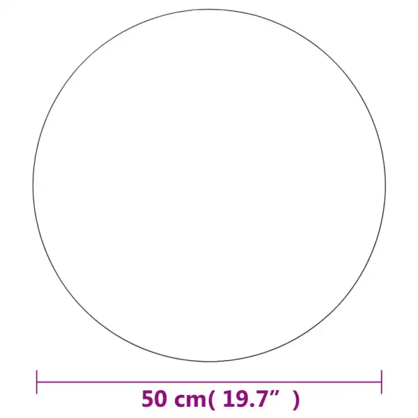 Ümmargune seinapeegel, 50 cm, klaasist, hõbedane – 8