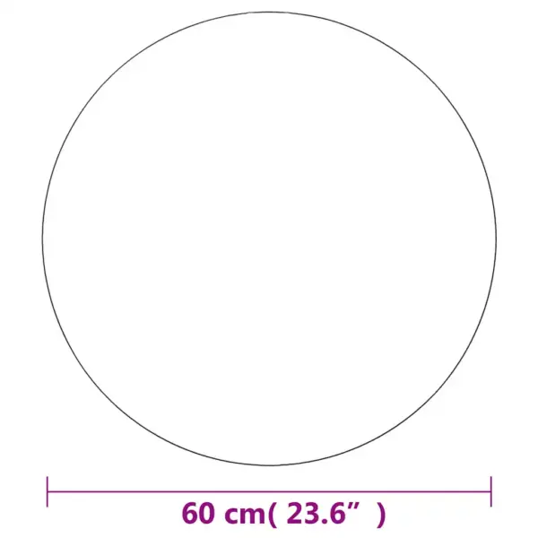 Ümmargune seinapeegel, 60 cm, hõbedane klaas – 7