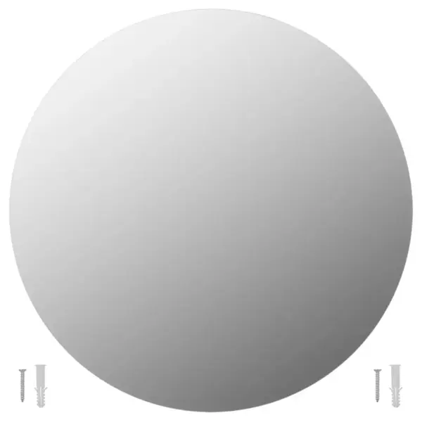 Ümmargune seinapeegel 70 cm, klaas, hõbedane – 2