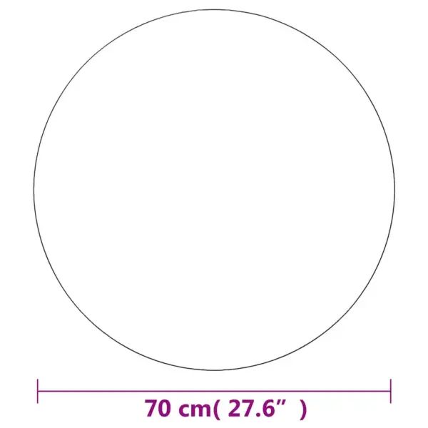 Ümmargune seinapeegel 70 cm, klaas, hõbedane – 8