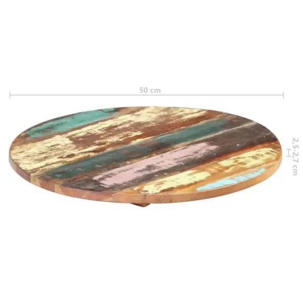 Ümmargune taaskasutatud puidust lauaplaat, 50 cm, 25–27 mm, mitmevärviline - 6