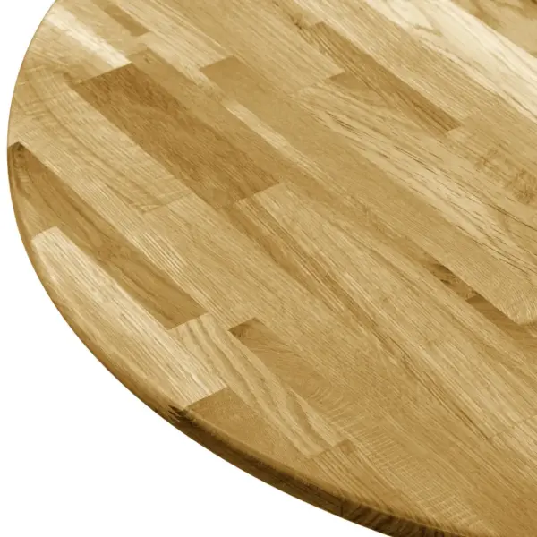 Ümmargune tammepuidust lauaplaat, lakitud, naturaalne puiduvärv, diameeter 50 cm, paksus 23 mm – 4