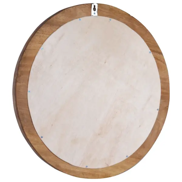 Ümmargune seinapeegel tiigipuidust raamiga, 60 cm – 4
