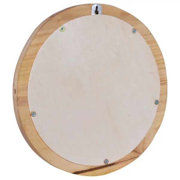 Ümmargune seinapeegel tiigipuu raamiga, 40 cm – 4