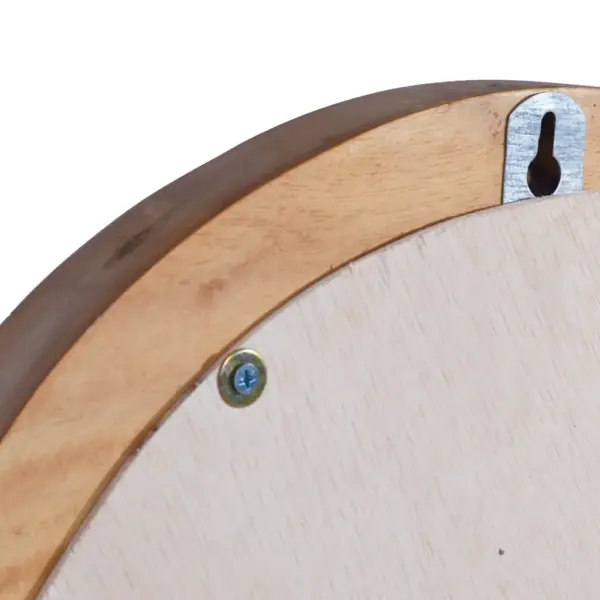 Ümmargune seinapeegel tiigipuu raamiga, 40 cm – 5