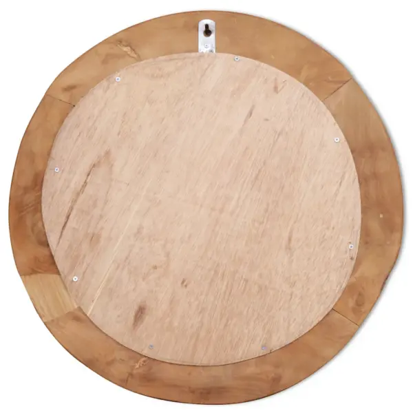 Ümmargune tiigipuust seinapeegel, pruun, 60 cm, käsitsi valmistatud – 8
