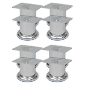 Ümmargused kroomitud diivanijalad, 8 tk, kõrgus 60 mm