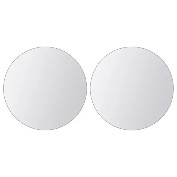 Ümmargused peegelplaadid seinale, 16 tk, klaas, 15 cm, raamita disain – 3