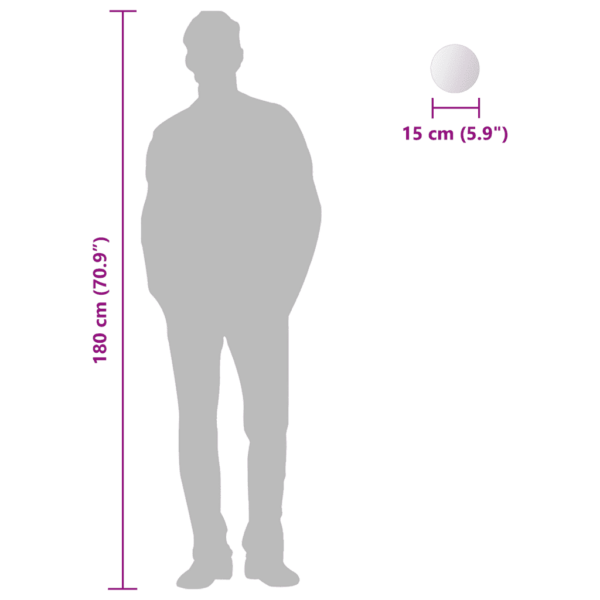 Ümmargused raamita peegliplaadid, 8 tk, klaas, 15 cm – 7
