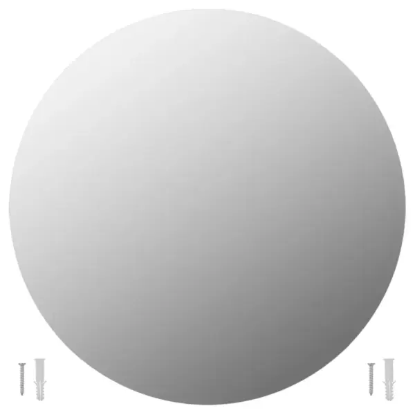 Ümmargused seinapeeglid, 2 tk, 60 cm, klaas, hõbedane – 2