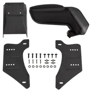 Universaalne auto käetugi panipaigaga, must, ABS, reguleeritava kõrgusega, 13 x 33 x 33–53 cm