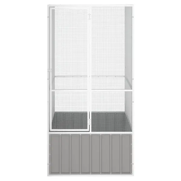 Vabaõhu linnupuur tsingitud terasest, hall, 111 x 107 x 211,5 cm – 3