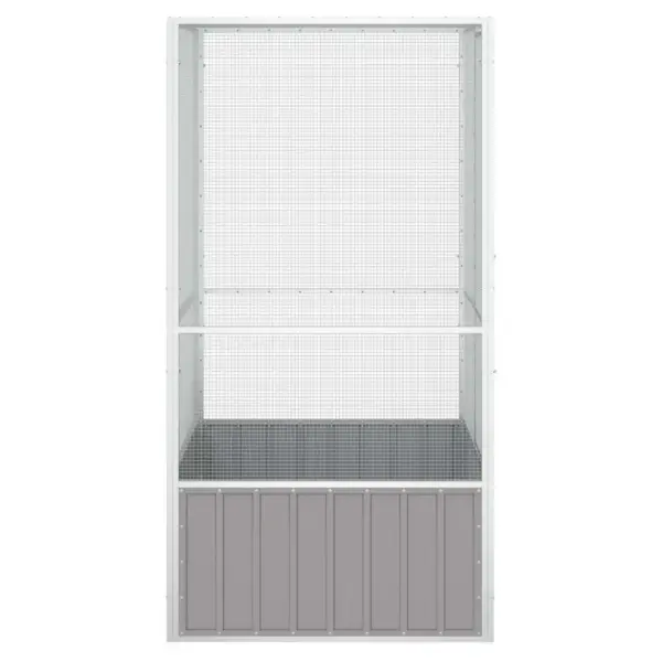 Vabaõhu linnupuur tsingitud terasest, hall, 111 x 107 x 211,5 cm – 4