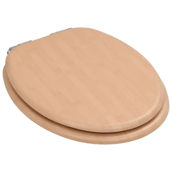 Vaikselt sulguvad WC-prill-lauad kaantega, hele bambuse disain, MDF, 2 tk – 4