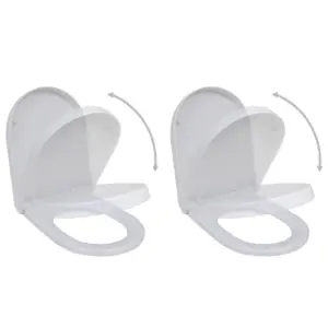 Vaikselt sulguva kaanega prill-lauad, 2 tk, valge plast, 48 x 35 cm