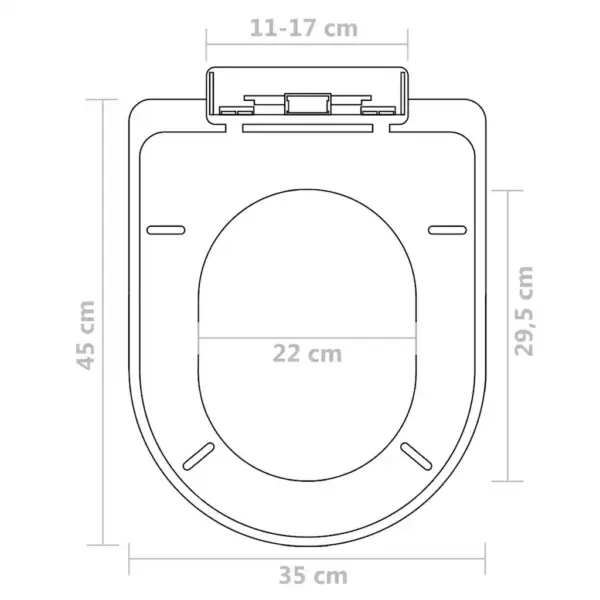 Vaikselt sulguva kaanega prill-lauad, 2 tk, valge plast, 48 x 35 cm – 8
