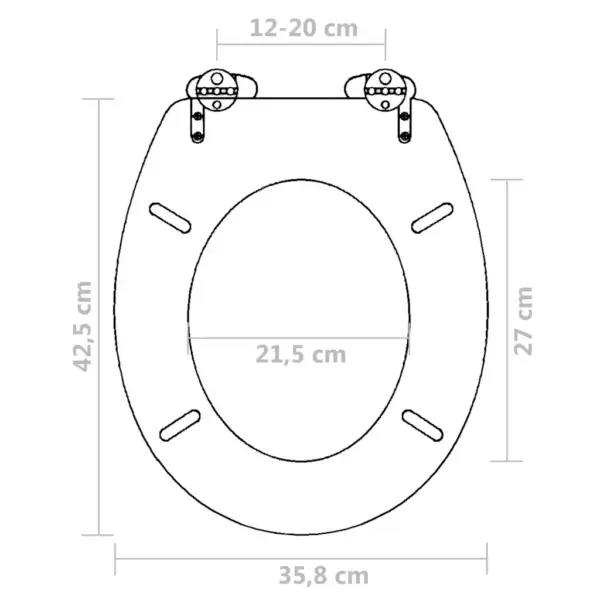 Vaikselt sulguvate kaantega prill-lauad, 2 tk, valge MDF, 45 x 36 cm – 9