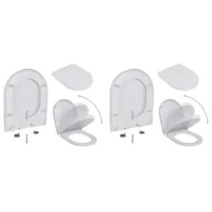 Vaikselt sulguvad prill-lauad kiire vabastusega, 2 tk, valge plast, 46 x 36 cm