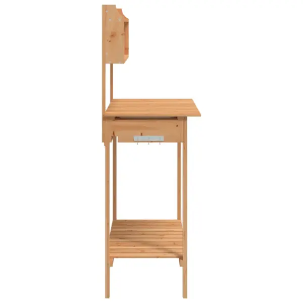 Valamuga istutuslaud pikendatava tööpinnaga, pruun nulupuit, 147,5 x 44 x 139,5 cm – 8
