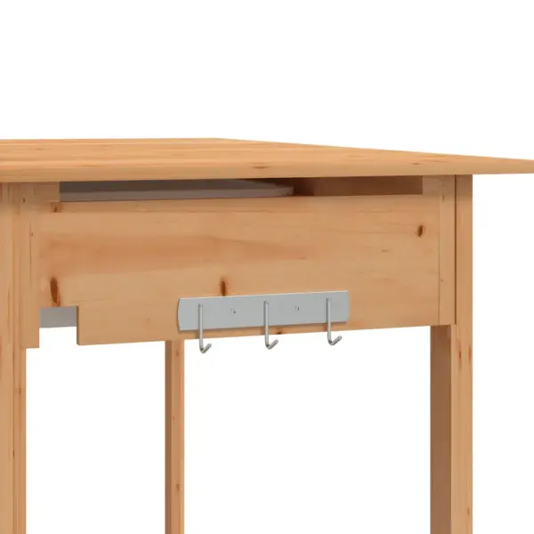 Valamuga istutuslaud pikendatava tööpinnaga, pruun nulupuit, 147,5 x 44 x 139,5 cm – 10
