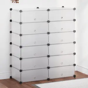 Valge 12-ukseline plastpaneelidest kingakapp, 92 x 37 x 105 cm