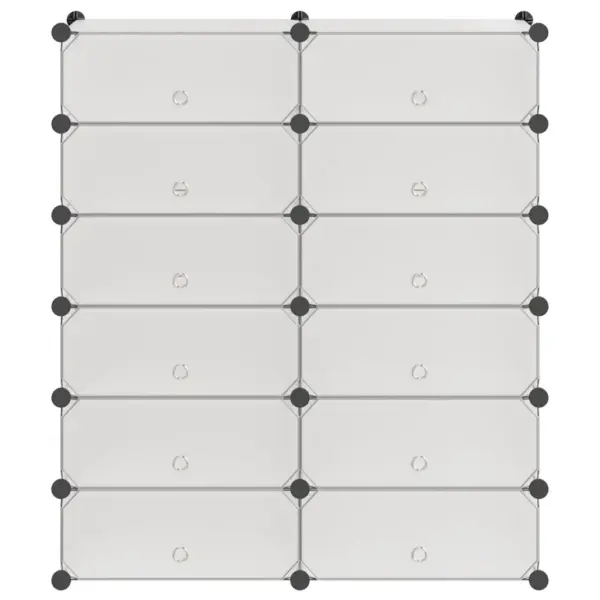 Valge 12-ukseline plastpaneelidest kingakapp, 92 x 37 x 105 cm – 4
