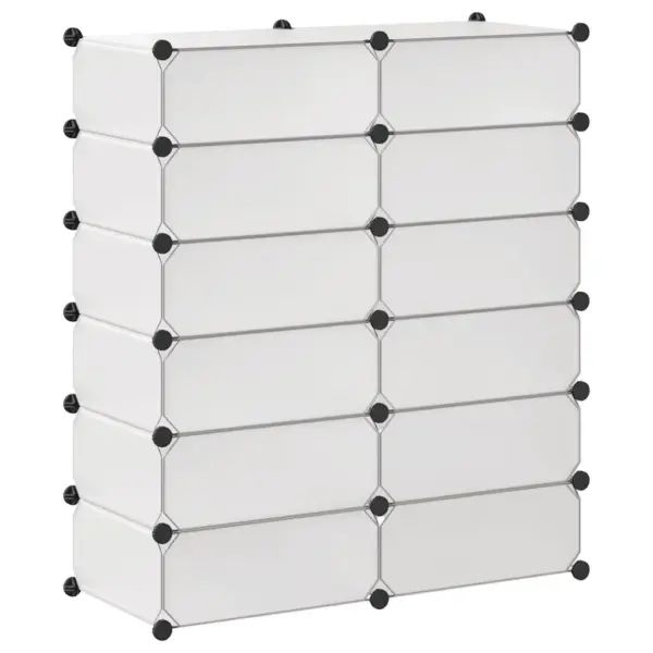 Valge 12-ukseline plastpaneelidest kingakapp, 92 x 37 x 105 cm – 6