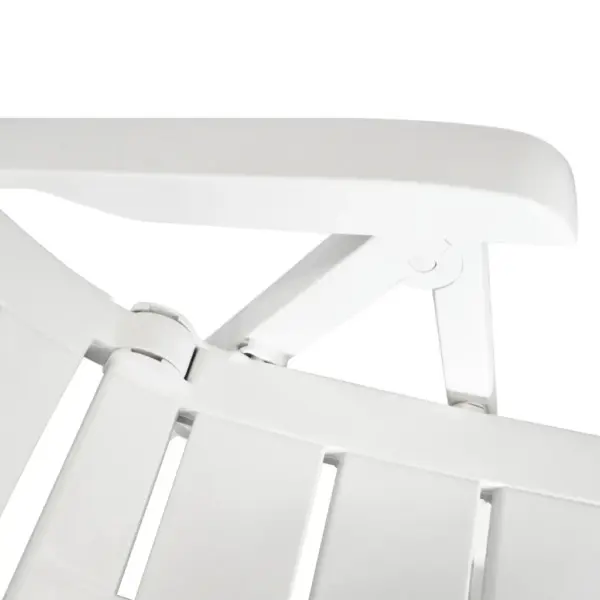 3-osaline aiamööbli bistrookomplekt päevavarju avaga, valge plast, laud 101 x 68 x 72 cm – 8