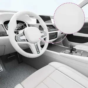Valge 4D süsinikkiu välimusega iseliimuv autokile, 2 tk, PVC, 100 x 150 cm + 50 x 150 cm