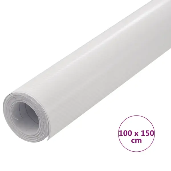 Valge 4D süsinikkiu välimusega iseliimuv autokile, PVC, 100 x 150 cm – 7