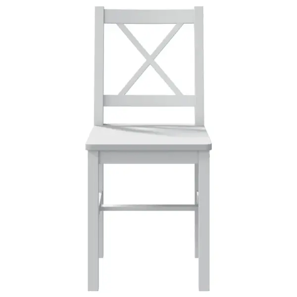 5-osaline valge männipuidust söögitoakomplekt, laud 108 x 65 x 73 cm – 6
