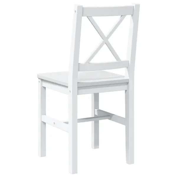 5-osaline valge männipuidust söögitoakomplekt, laud 108 x 65 x 73 cm – 10