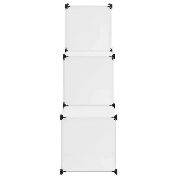 Valge 6 sektsiooniga hoiukapp PP paneelidega, 110 x 37 x 110 cm – 4