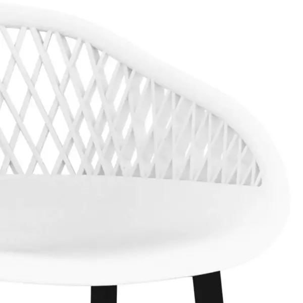 7-osaline baarikomplekt, valge, MDF-baarilaud 120 x 60 x 105 cm ja PP-baaripukid – 11