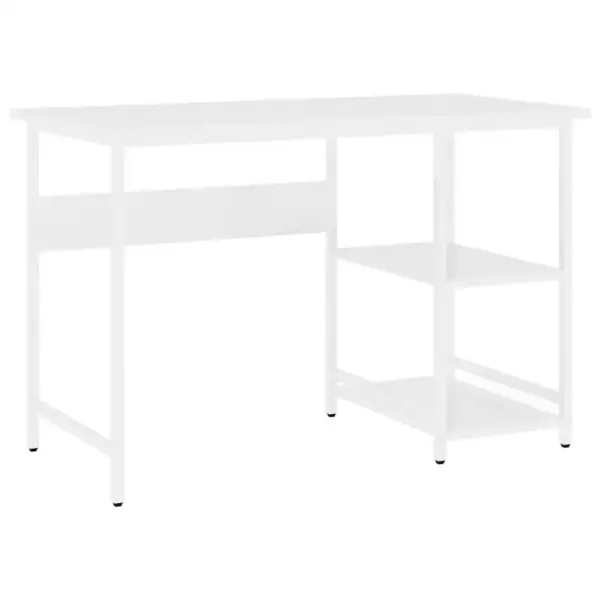 Valge arvutilaud MDFist ja metallraamiga, 105 x 50 x 72 cm – 2